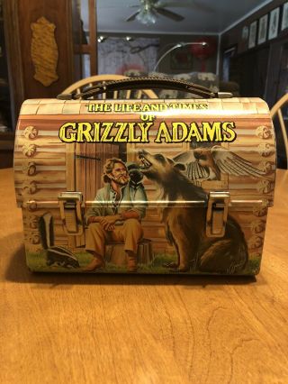 The Life And Times Of Grizzly Adams Vintage Lunch Box With Thermos 1977