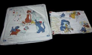 Vintage Disney Aristocats Duvet Cover,  Pillowcase Colorful European Release