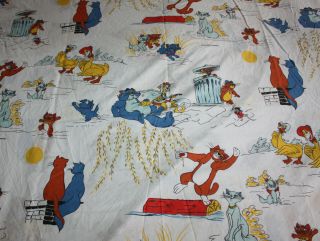 Vintage Disney Aristocats Duvet Cover,  Pillowcase Colorful European Release 2