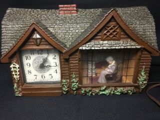 Haddon Home Sweet Home Model 30 Vintage Clock Lady Rocking Chair All