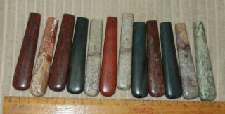 19th Century Agate Knife Handle Group Of 12