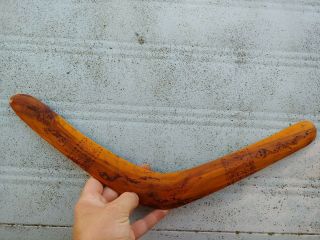 Antique Old Australian Aboriginal Aborigine Wood Boomerang Throwing Stick Club