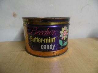 Vintage Advertising Beecher Butter Candy Tin Estate Find