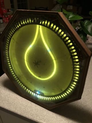 Vintage 1940’s Neon Products Or Lackner Spinner Neon Sign Clock
