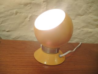 Vintage Pair Danish Modern ABO Randers Ball Light Sconce Lamp Bright Yellow 2
