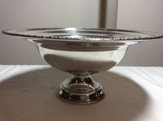 Vintage N.  S.  Co.  Sterling Silver Weighted Footed Bowl 9.  5” 470 G
