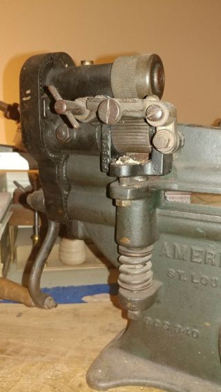 Vintage AMERICAN Leather Skiver,  Splitter,  Trimmer Machine - Hand Crank 3
