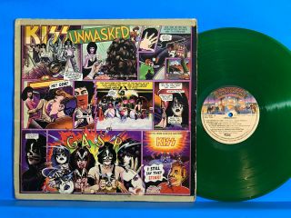 Kiss " Unmasked " Rare Green Vinyl Casablanca Mexican Edition 1980