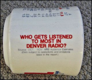 Vtg Koa & Other Radio Station 85 - 11.  3 Advertising Mug Denver Colorado Usa Made