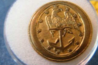 Rare Early Navy Coat Button Na 86 J M & Wh Scovills 20 Mm