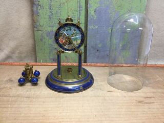 Vintage Schatz Jahresuhrenfabrik Glass Dome Clock 400 Day Anniversary,  Repair