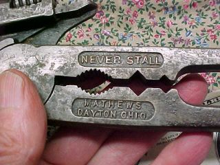 Vintage Mathews Never Stall Combo Adjustable Wrench 3