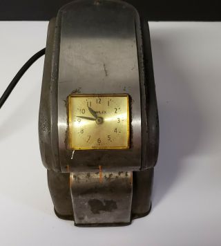Vintage Simplex Time Clock Time Recorder Model Ha2gd