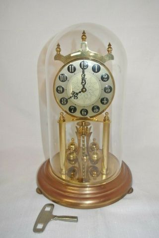 Rare - Kieninger & Obergfell Kundo Brass Jewels Clock.  Madjusted Made In Germany