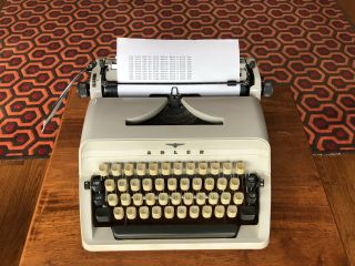 The Shining Style Typewriter: 1960s Vintage Adler J4 W Case