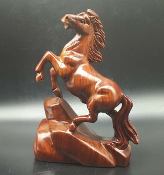 Beautifully Handcrafted African Rosewood Carved Horse Statue A4034