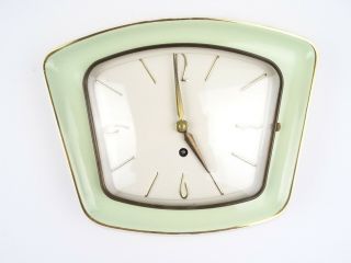 Vintage Kitchen Wall Clock German Retro Ceramic (junghans Kienzle Era)