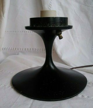Vintage Laurel Mushroom Lamp Bill Curry Mid Century Modern Black Cast Metal