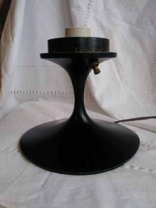 Vintage Laurel Mushroom Lamp Bill Curry Mid Century Modern Black Cast Metal 3