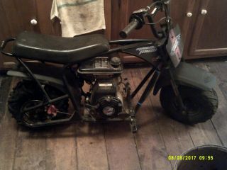 Vintage Monster Moto 80cc Black Minibike Tires Runs Good  Or  