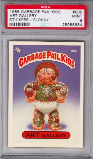 Garbage Pail Kids Art Gallery 80b 2nd Series Psa 9 1985 Topps Gpk Card