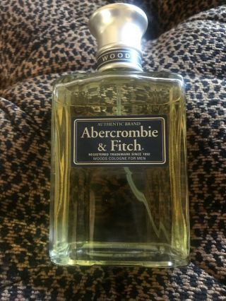 Abercrombie & Fitch Woods Cologne 3.  4 Oz/100ml Rare Authentic Vintage Big Bottle
