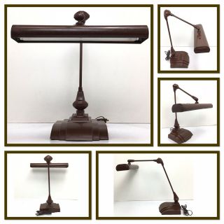 Vintage Mid - Century Flexo Fluorescent Drafting Desk Lamp Art Specialty