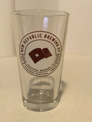 Republic Brewing Co.  College Station Texas Beer Pint Glass -