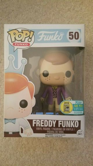 Willy Wonka Freddy Funko Funko Pop 2016 Sdcc Le/500