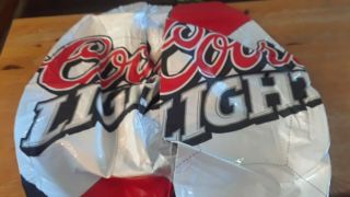 Huge Inflatable Coors Light Soccer Beach Ball 36 " Beer Promo Advertising Blow Up