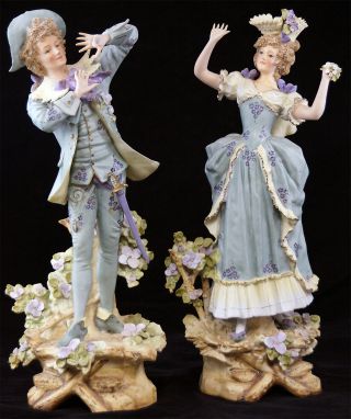 Bisque Exuberant Couple Early To Pre 1900 Continental