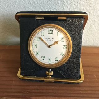 Sochard Swiss 8 Day Travel Clock In Case,  Intact,  Complete And.
