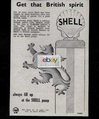 Shell Oil Company Of Australia 1951 Get That British Spirit British Borneo Ad