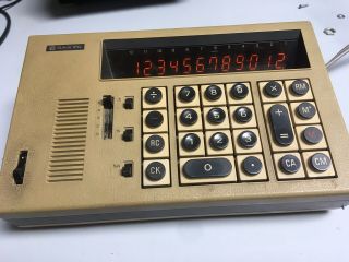Vintage Sanyo Icc - 1122 Seven Segment Nixie Tube Calculator