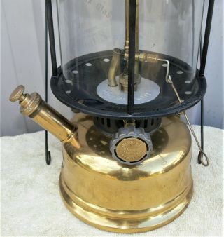 Scarce 1934 Primus No 1051 double mantle petrol lantern,  complete,  seals. 3