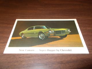 1970 Chevrolet Camaro Vintage Advertising Postcard