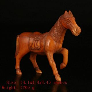 Preciou Chinese Cattle B0ne Statue Animal Horse Mascot Decoration Gift Collec