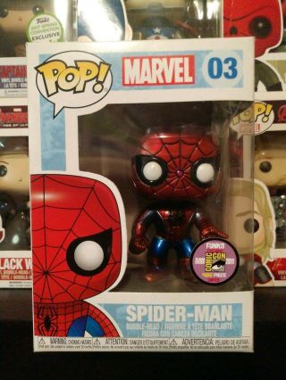 Funko Pop Spider - Man Metallic 03 Sdcc 2011 Le 480 Grail