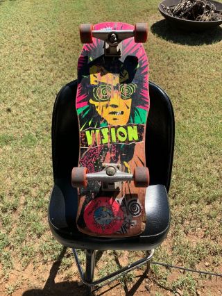 Vintage Vision Psycho Stick Skateboard Complete 1986 Independent /schmitt Stix