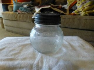 Vintage 1 Lb Peanut Butter Jar From " Jfg Products " Jar Looks Like A Globe - Zinc L