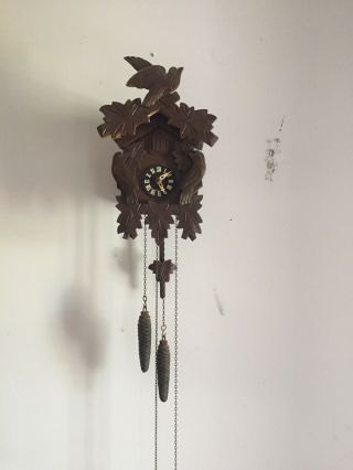 Vintage Wooden German Made Cuckoo Clock