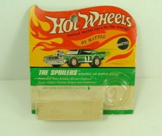 Hot Wheels Redlines Empty Spoilers Blister Card Vintage 1969