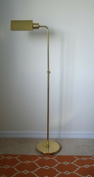 Mid - Century Modern Adjustable Brass Floor Lamp By Imperial Lighting Co.