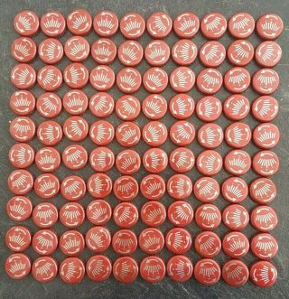 100 Budweiser Bottle Tops,  Perfect For Arts & Crafts,  Imperfect