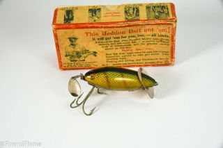 Vintage Scarce Gold Eye Heddon Crab Spook Minnow Antique Fishing Lure ET2 2