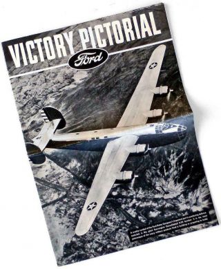 1942 Ford Motor Company Victory Pictorial Newspaper Magazine—world War Ii