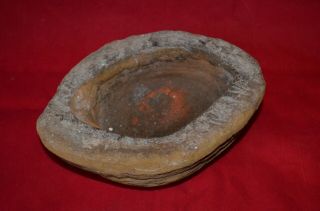 Southwestern Early Antique Artifact Indian Made Large Stone Mortar 3lb 7oz
