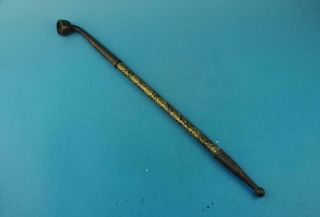 Chinese Old Copper Hand - Carved Smoking Tool Tobacco Stems A02