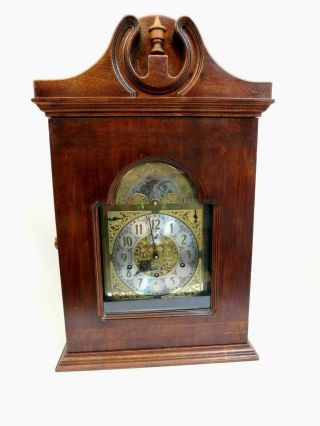 Kieninger 9 Bell Mantel Clock Triple Chime Westminster Moving Moon Face Dial