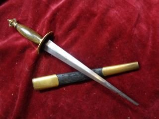 1800s Antique European Dagger.  Scandinavian Naval Dirk? No Sword.  Bowie Knife